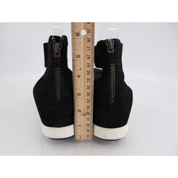 Eileen Fisher Women's Viv Sandal Size 8 Wedge Heel Ankle Strap Black Nubuck - Picture 5 of 9